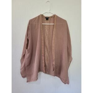 Steve Madden Women's Open Cardigan Pink‎ Lightweight One Size Short Sleeve #16